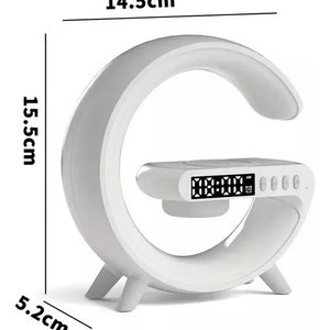 Lámpara LED Inalámbrica Bluetooth con Cargador y Reloj Digital - imagen 4