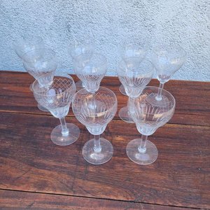 Juego de Copas de Cristal Tallado - imagen 3