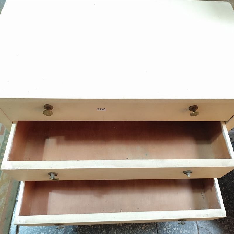 Cajonera blanca de 4 cajones, diseño antiguo - imagen 3
