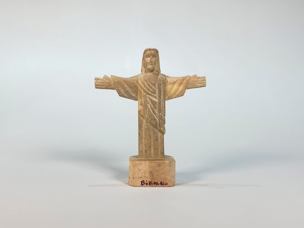 Escultura Cristo Redentor en Piedra, 17 cm