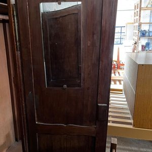 Ropero Antiguo de Madera Maciza con 3 Puertas y Espejo - imagen 3