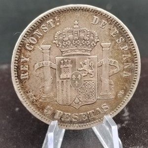 Moneda de Plata Española 5 Pesetas Alfonso XIII - 1889 - imagen 5