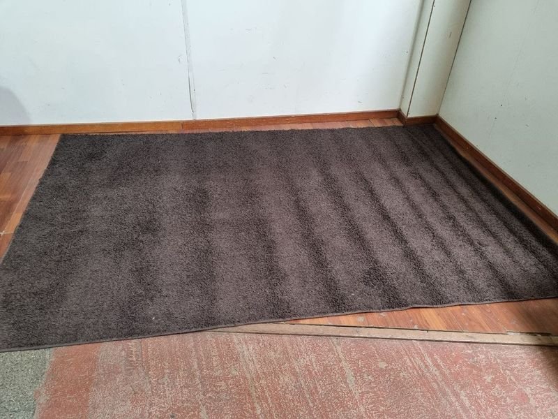 Alfombra Rectangular Gris Pelo Corto