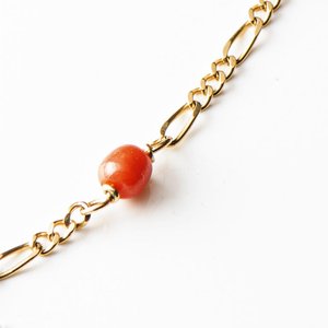 Pulsera de Oro 18k con Piedras Naranjas - imagen 2