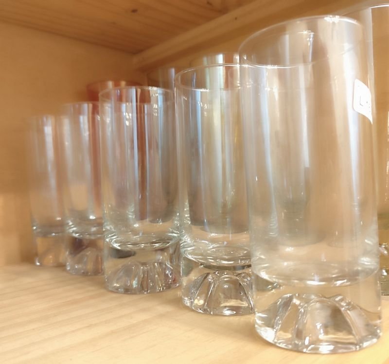 Lote siguiente: Vasos de cristal con diseño de estrella