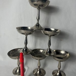 Juego de 6 Copas de Platina Estilo Vintage - imagen 1