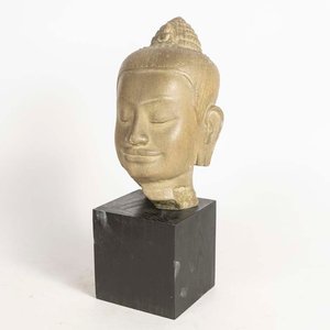 Lote siguiente: Escultura Cabeza de Buda Camboyano Antigua