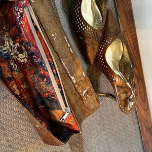 Zapato y Cartera de Charol Marrón Claro Luz Da Lua Talle 36 - imagen 3