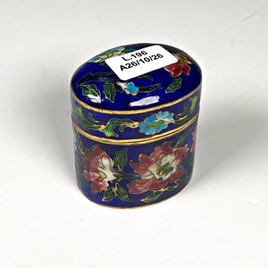 Caja y Reloj de Sobremesa de Bronce y Esmalte Estilo Art Decó - imagen 4