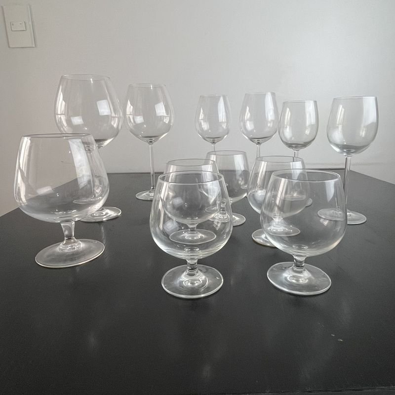12 copas de vino y agua de cristal - imagen 2