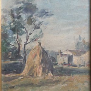 Cuadro "El Almiar" de Dante Cola, 50 x 40 cm - imagen 2
