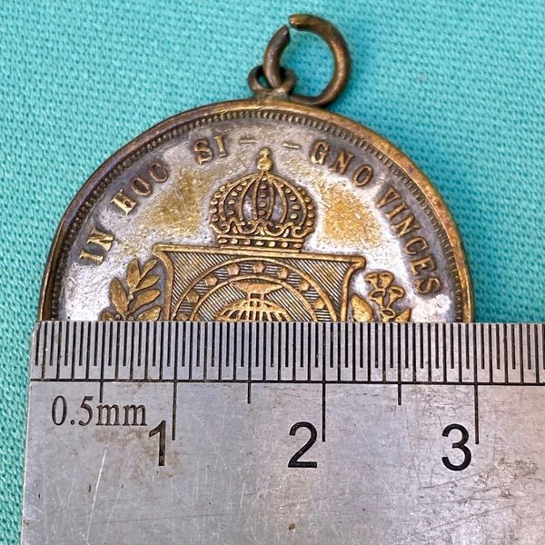 Medalla Original del Período 1822 a 1889 con Escudo Imperial de Brasil - imagen 3