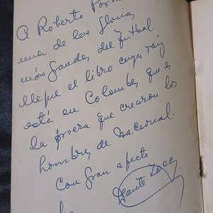 Libro "La Historia de un Hallazgo" de Dante Iocco, firmado y dedicado a Roberto Porta - imagen 2