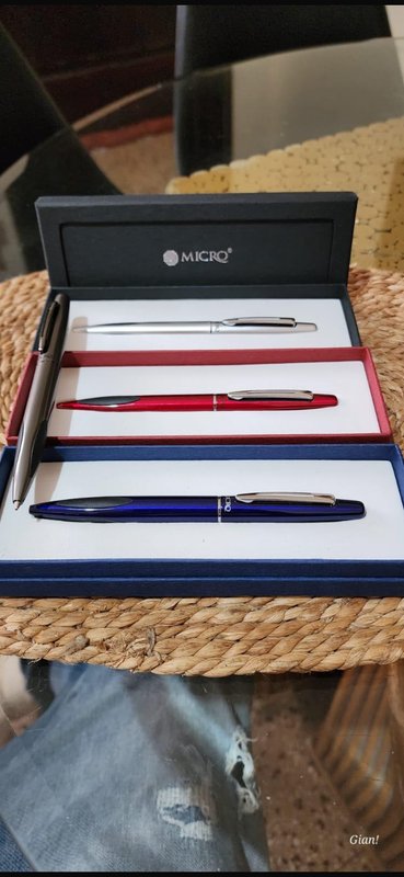 Set de 3 Lapiceras Finas Micro con Caja de Regalo