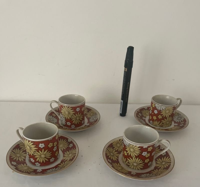 Juego de café con patrón floral - imagen 2