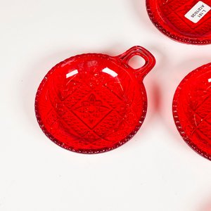 Seis Coquillas de Vidrio Color Rubí con Asas - imagen 4
