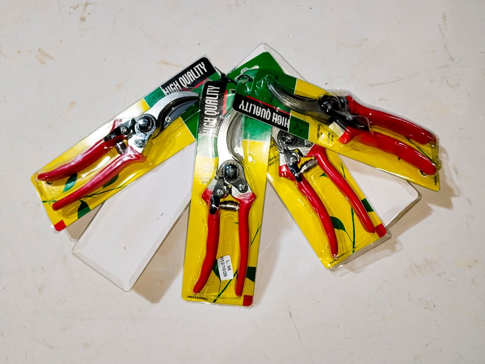 Set de 6 Tijeras de Poda Profesionales de Alta Calidad