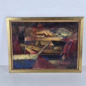 Pintura Abstracta Moderna Enmarcada - imagen 2