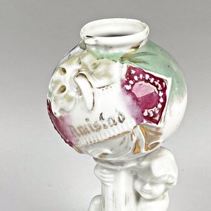 Mate de Porcelana Isabelina con Querubín y Detalle "Amistad", 15 cm - imagen 3