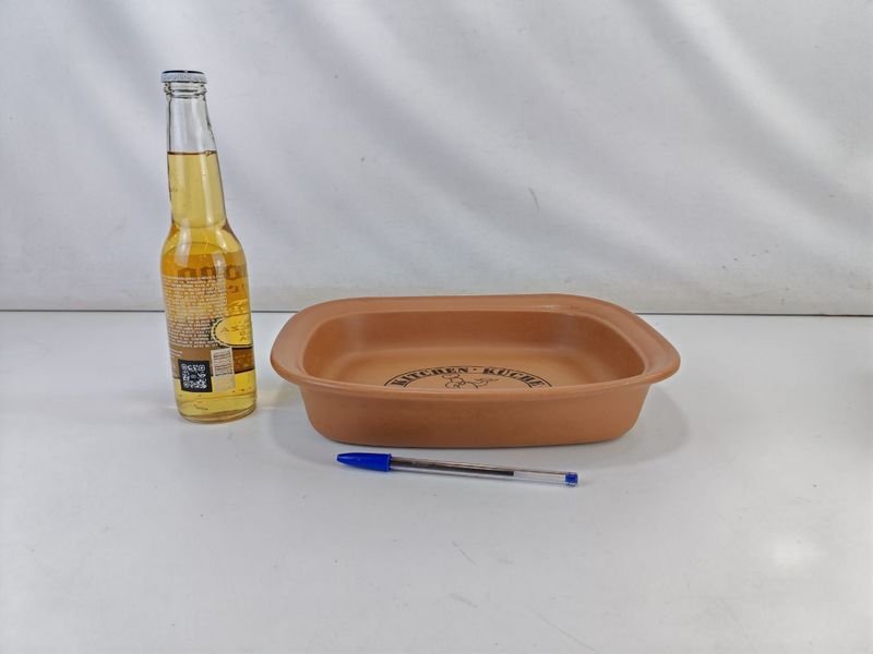 Lotes de cerámica terracota y panera tallada en madera - imagen 3
