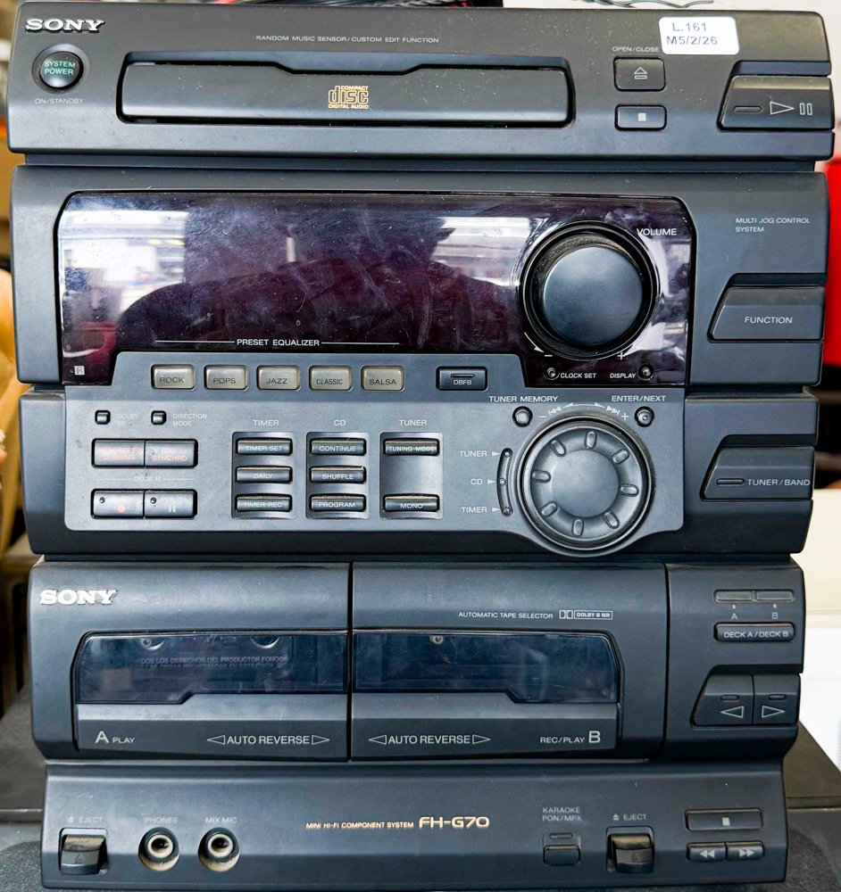 Equipo de audio SONY con 2 parlantes y control remoto - imagen 2