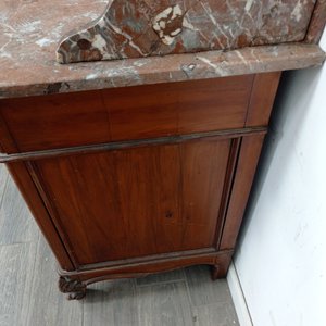 Lavatorio Estilo Francés con Tapa de Mármol Restaurada - imagen 7