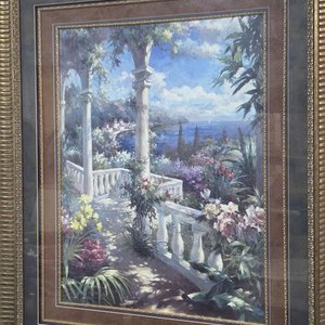 Cuadro "Seaside Terrace" de Picture Galleries Inc. con Marco Dorado - imagen 5