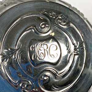 Caja de Cristal Tallado con Tapa de Plata Alemana Antigua - imagen 2