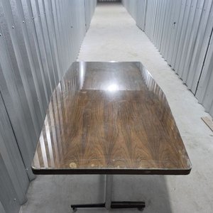Mesa Rectangular con Tapa de Madera y Vidrio - imagen 3