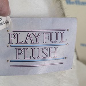 Oso de Peluche Blanco Grande "Playful Plush" con Lazo Rosa - imagen 5