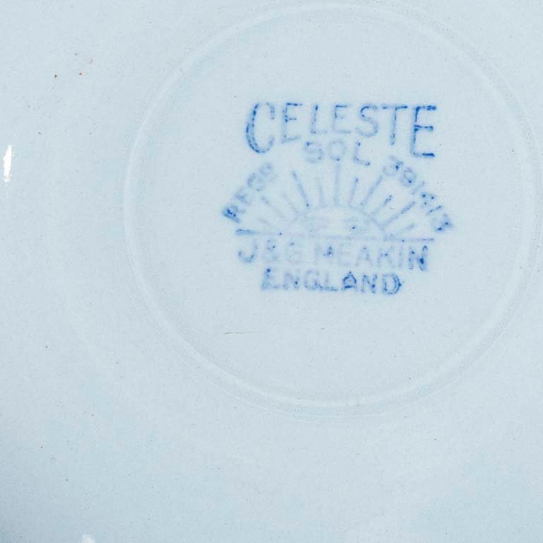 Servicio de té y lunch de porcelana inglesa celeste - imagen 2