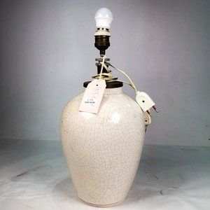 Lámpara de Sobremesa Vintage en Porcelana Blanca con Grietas - imagen 4