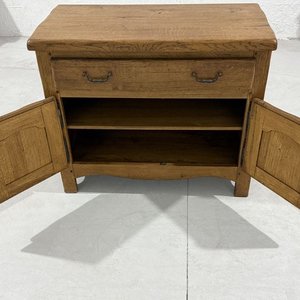 Mueble Bajo Rústico de Roble Macizo con Cajón y Puertas - imagen 17