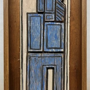 Obra "Forma Azul" de Walter Deliotti en Madera y Óleo - imagen 2