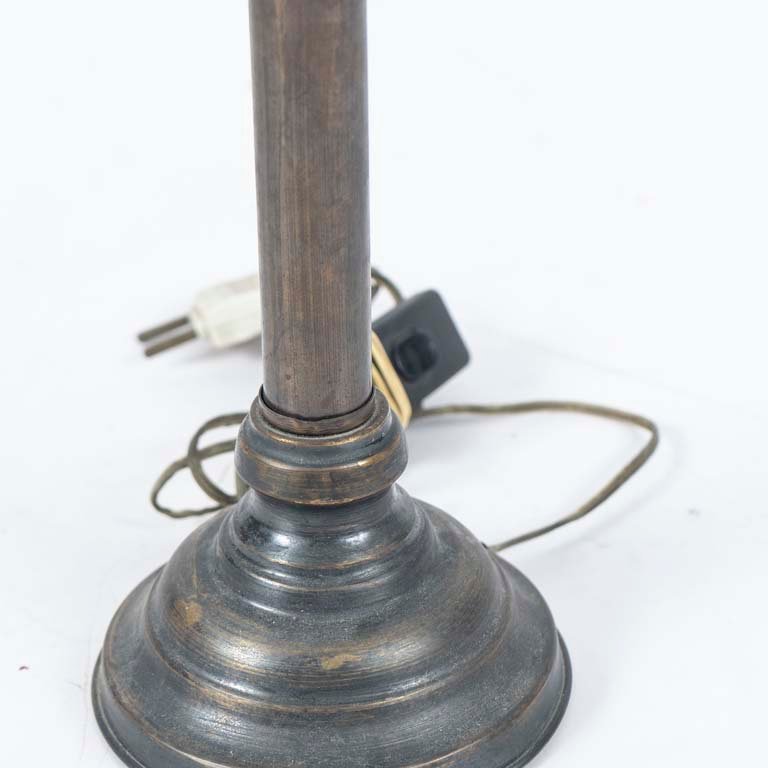 Lámpara de sobremesa de bronce y vidrio - imagen 2