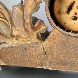 Reloj de Mesa Antiguo en Metal con Figura de Bronce "Luis XIV" - Para Restaurar - imagen 15