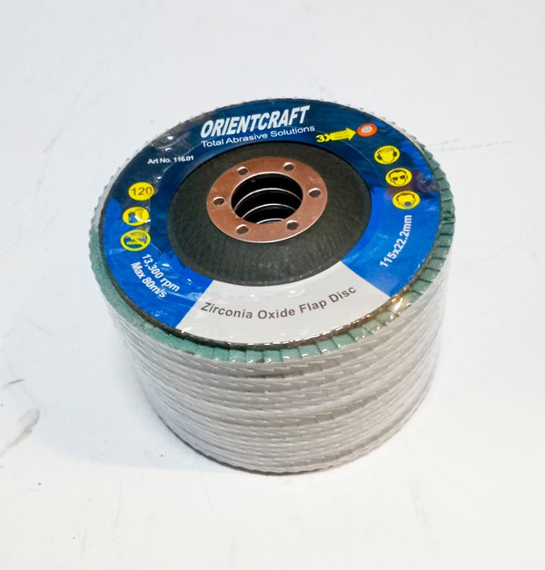 100 Discos flaps de 41/2 grano Orientcraft - Excelente condición - imagen 1