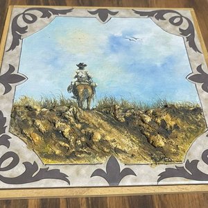 Obra Técnica Mixta "Gaucho a Caballo" Firmada por Romeo Sosa - imagen 3