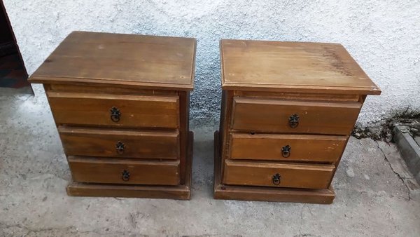 2 cómodas en madera natural en buen estado - imagen 1