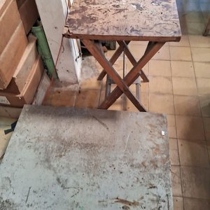 Lote de 2 Mesas de Trabajo Plegables de Madera - imagen 4
