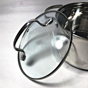 Dos Ollas de Acero Inoxidable con Tapa de Vidrio (16 y 18 cm) - imagen 3