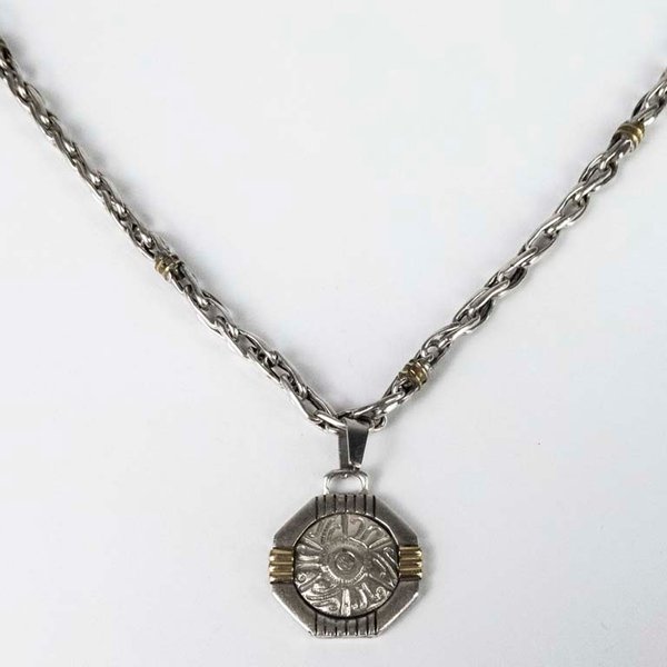 Cadena con Colgante de Plata y Oro
