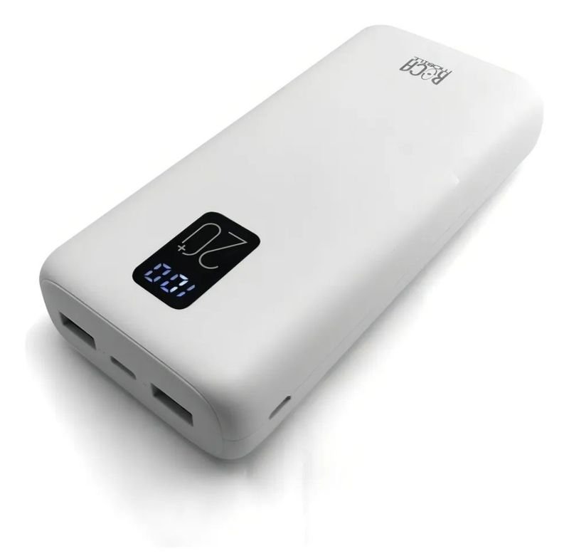Cargador Portátil Power Bank Roca 20000 Mah Con Lcd 2 Usb - imagen 1