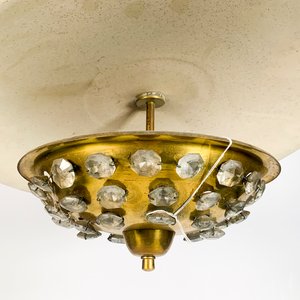 Colgante de Metal Dorado y Blanco con Aplicaciones de Vidrio Tipo Almendras - imagen 2