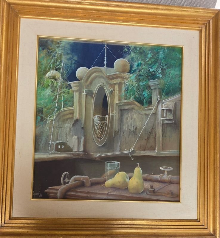 Cuadro "Barco" de Glauco Capozzoli, 53 x 49 cm