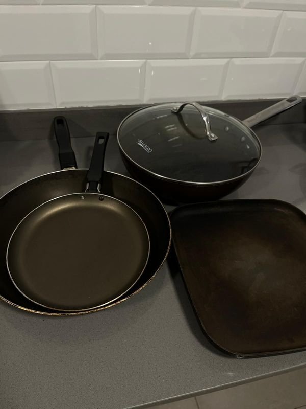 Set de Cocina Bellagio: Wok, Plancha y Sartén con Tapa - imagen 1