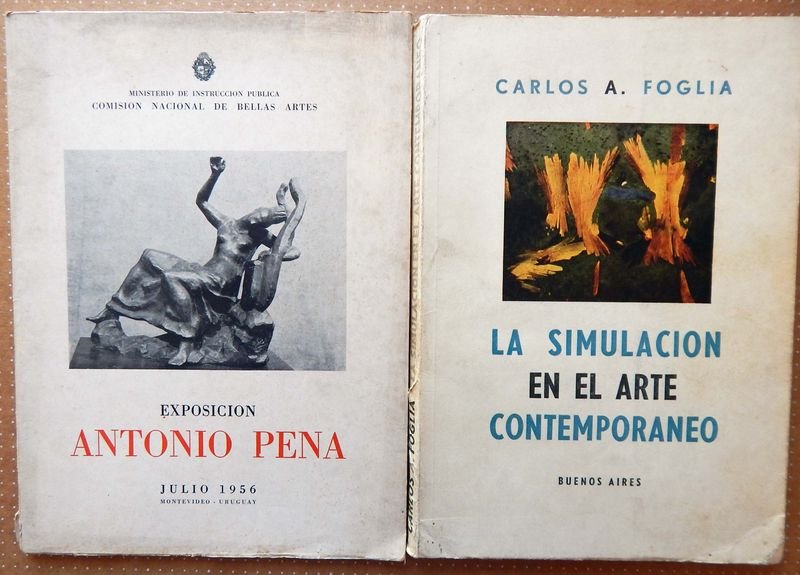 Catálogo Exposición Antonio Pena 1956 y Libro La Simulación en el Arte Contemporáneo Carlos Foglia