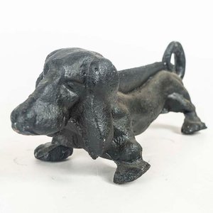 Perro Limpiabotas de Metal Negro Vintage - imagen 2