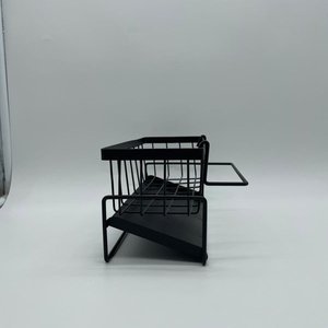 Organizador de Cocina Negro con Bandeja y Escurridor - imagen 3