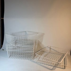 Lote de 10 Cajones Organizadores de Malla Metálica Blancos - imagen 2